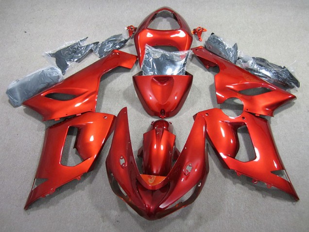 2005-2006 Orange Kawasaki ZX6R Motor Fairings