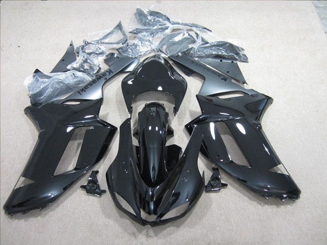 2007-2008 Black Silver Kawasaki ZX6R Motorcylce Fairings 2007-2008 Black Silver Kawasaki ZX6R Motorcylce Fairings