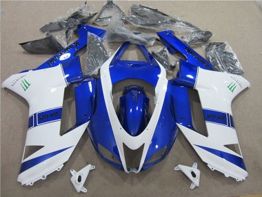 Abs 2007-2008 Blue White Monster Kawasaki ZX6R Bike Fairing