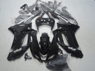 Abs 2007-2008 Black White Ninja Kawasaki ZX6R Bike Fairings