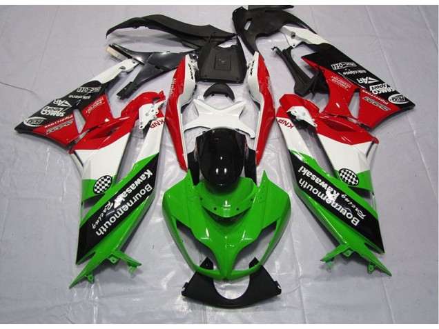 2009-2012 Green Red Kawasaki ZX6R Motorcylce Fairings