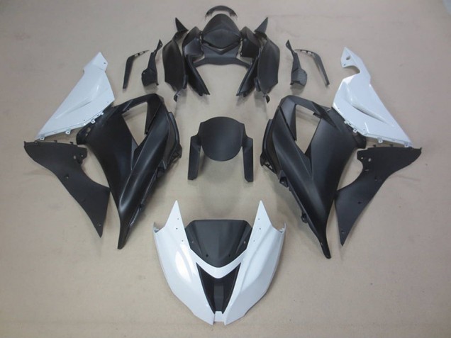 Abs 2013-2018 Black White Kawasaki ZX6R Motorcycle Fairings