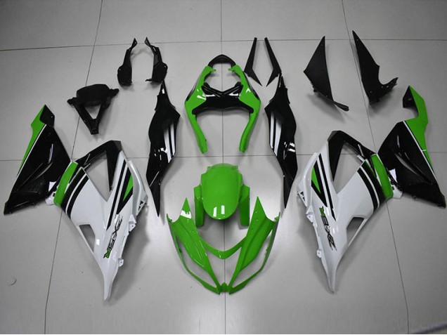 2013-2018 Black Green White Kawasaki ZX6R Bike Fairing Kit 2013-2018 Black Green White Kawasaki ZX6R Bike Fairing Kit