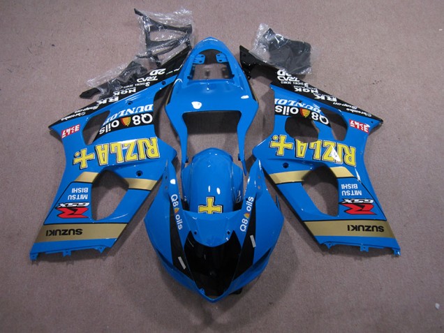 Abs 2003-2004 Blue Rizla Q8 oils Suzuki GSXR1000 Motorcycle Fairing