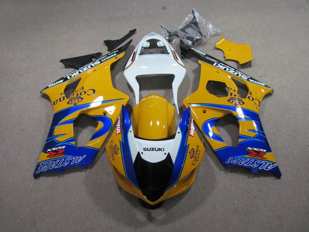 Abs 2003-2004 Yellow Blue Corona Extra Suzuki GSXR1000 Motorcycle Fairing Kit