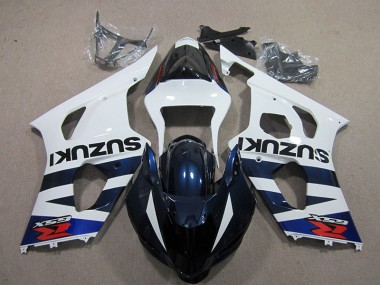 2003-2004 White Blue Black Decal Suzuki GSXR1000 Bike Fairings