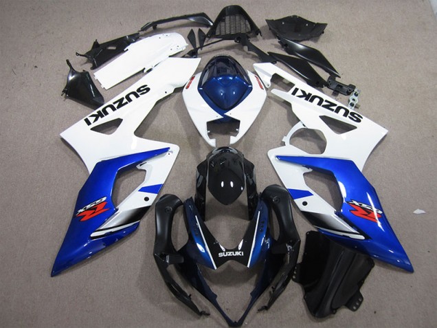 Abs 2005-2006 White Blue Suzuki GSXR1000 Motorcylce Fairings