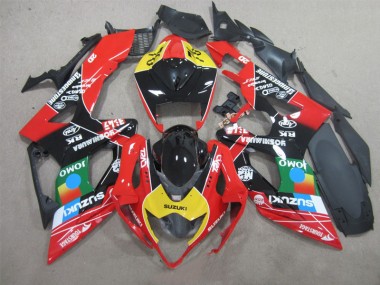 2005-2006 Black Red Yellow Suzuki GSXR1000 Bike Fairings