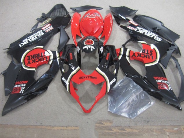 2005-2006 Black Lucky Strike Red Motul Suzuki GSXR1000 Motorbike Fairing