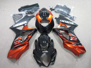 Abs 2007-2008 Black Orange Suzuki GSXR1000 Motorbike Fairing