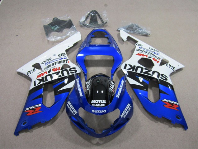 2001-2003 Blue White Motul Suzuki GSXR600 Moto Fairings 2001-2003 Blue White Motul Suzuki GSXR600 Moto Fairings