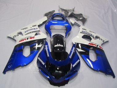 Abs 2001-2003 Blue White Motul Suzuki GSXR600 Motorcyle Fairings