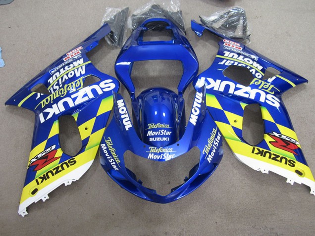 2001-2003 Blue Yellow Telefumia Movistar Suzuki GSXR600 Motor Bike Fairings 2001-2003 Blue Yellow Telefumia Movistar Suzuki GSXR600 Motor Bike Fairings