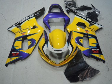Abs 2001-2003 Yellow Purple Suzuki GSXR600 Motorbike Fairing Kits