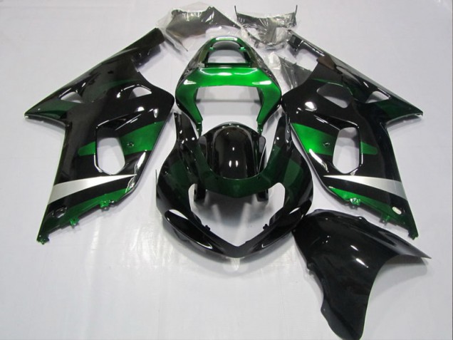 2001-2003 Black Green Suzuki GSXR600 Bike Fairings 2001-2003 Black Green Suzuki GSXR600 Bike Fairings