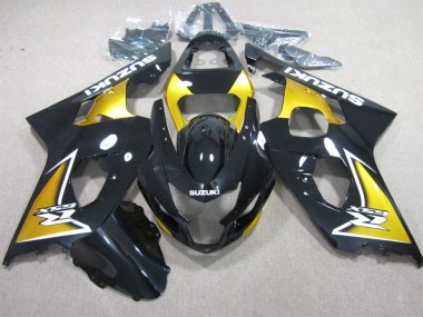 Abs 2004-2005 Black Yellow Suzuki GSXR600 Motorcycle Replacement Fairings