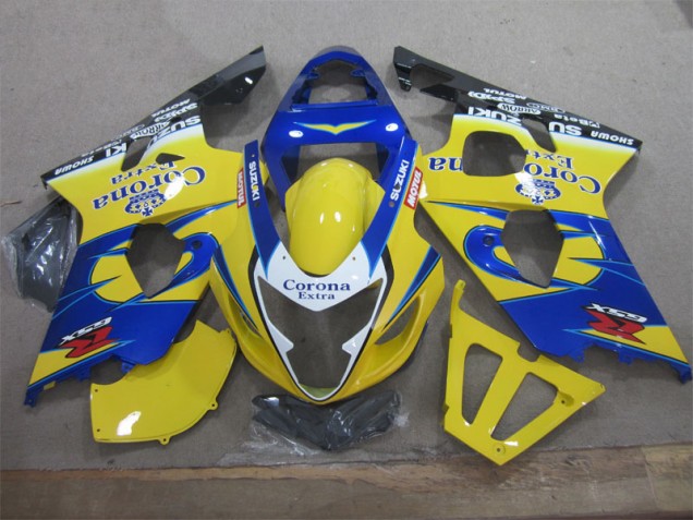2004-2005 Yellow Blue Corona Extra Suzuki GSXR600 Motorcycle Fairings 2004-2005 Yellow Blue Corona Extra Suzuki GSXR600 Motorcycle Fairings