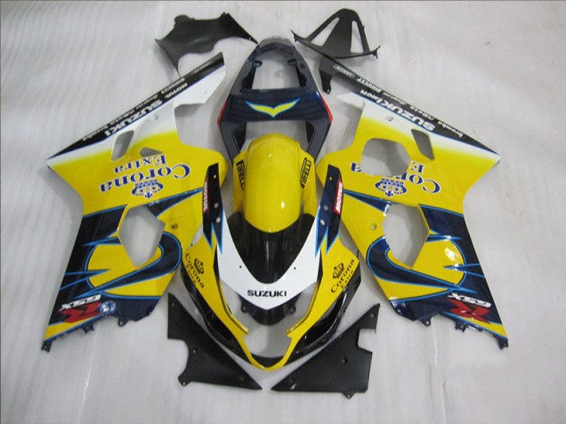 Abs 2004-2005 Yellow Blue Corona Extra Suzuki GSXR600 Bike Fairing