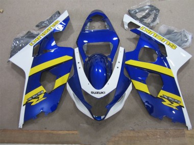 Abs 2004-2005 Blue White Yellow Suzuki GSXR600 Replacement Motorcycle Fairings
