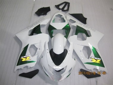 Abs 2004-2005 White Green Suzuki GSXR600 Motorbike Fairing Kits