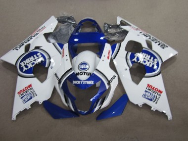 Abs 2004-2005 Blue White Lucky Strike Motul Suzuki GSXR600 Moto Fairings