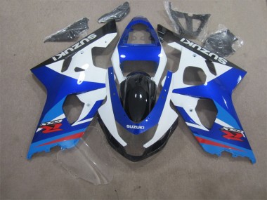 Abs 2004-2005 Blue White Suzuki GSXR600 Motorcycle Fairings Kits