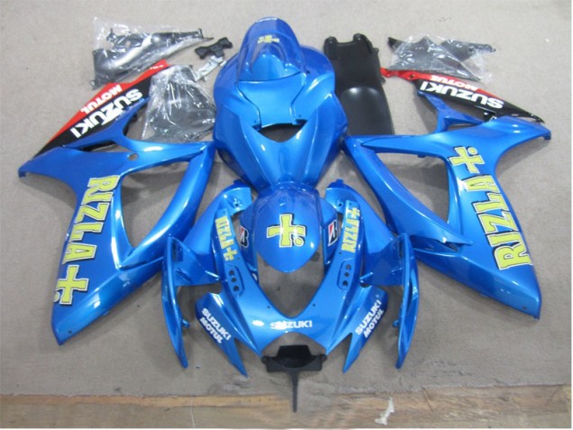 Abs 2006-2007 Blue Yellow Rizla Suzuki GSXR600 Motorbike Fairing