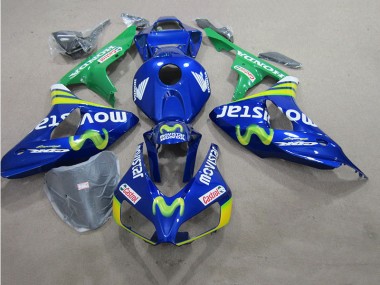 Abs 2006-2007 Blue Movistar Castrol Suzuki GSXR600 Motorcycle Fairing Kit