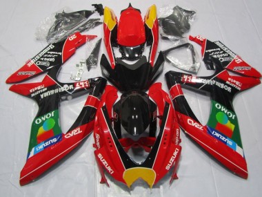 Abs 2008-2010 Red Black Jomo Suzuki GSXR600 Motorbike Fairing Kits