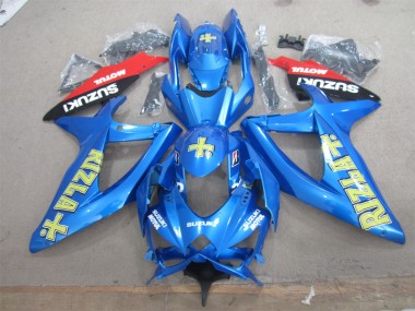 Abs 2008-2010 Blue Yellow Rizla White Motul Suzuki GSXR600 Motorcycle Fairings