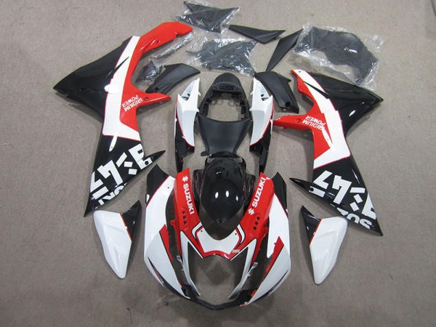 2011-2021 Black Red White Suzuki GSXR600 Motorcyle Fairings