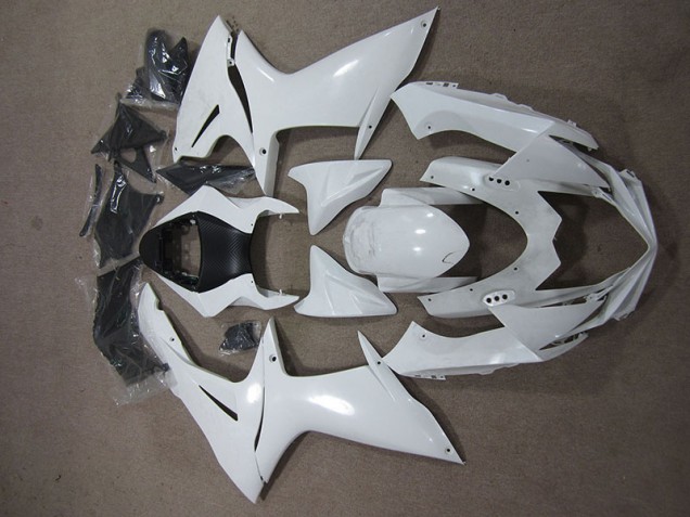2011-2021 White Suzuki GSXR600 Replacement Fairings