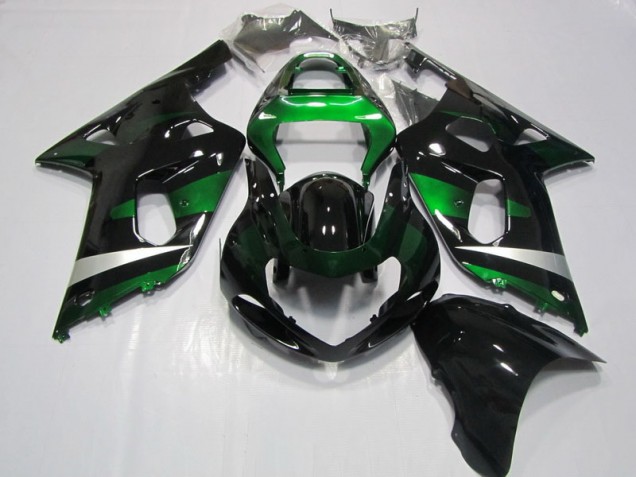 2001-2003 Black Green Suzuki GSXR750 Motorcycle Fairing