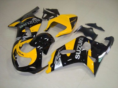 2001-2003 Yellow Black Suzuki GSXR750 Bike Fairing