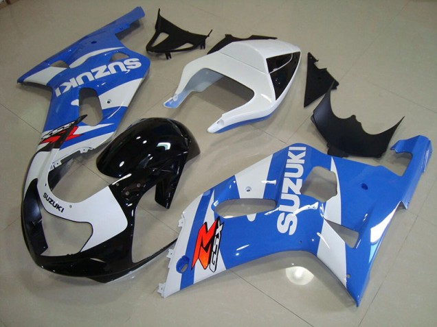 2001-2003 Blue White Suzuki GSXR750 Bike Fairings