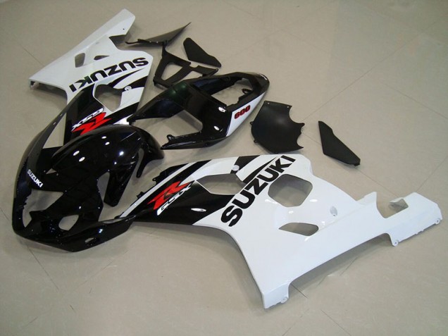 2004-2005 Black White Suzuki GSXR750 Bike Fairings 2004-2005 Black White Suzuki GSXR750 Bike Fairings