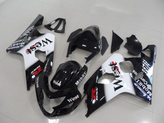 2004-2005 Black West Suzuki GSXR750 Bike Fairing Kit