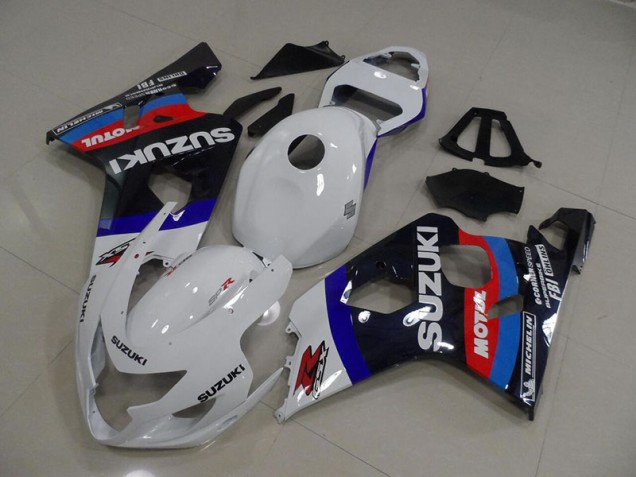 2004-2005 Wite Blue Motul Suzuki GSXR750 Motorcycle Bodywork 2004-2005 Wite Blue Motul Suzuki GSXR750 Motorcycle Bodywork
