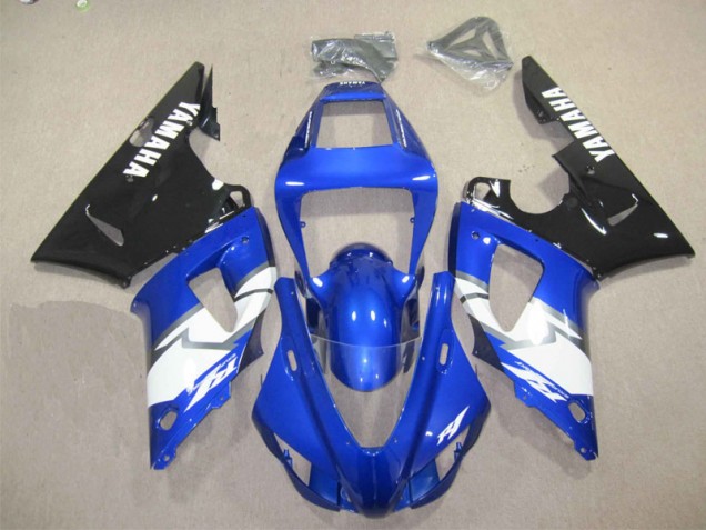1998-1999 Blue Black White Decal Yamaha YZF R1 Motor Bike Fairings 1998-1999 Blue Black White Decal Yamaha YZF R1 Motor Bike Fairings