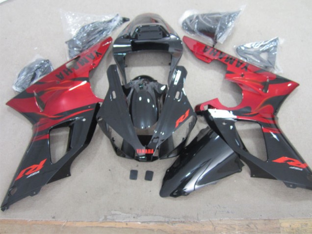 2000-2001 Black Red Yamaha YZF R1 Motor Fairings