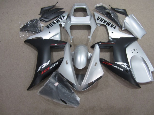 2002-2003 Black Silver Yamaha YZF R1 Motorbike Fairing Kits 2002-2003 Black Silver Yamaha YZF R1 Motorbike Fairing Kits
