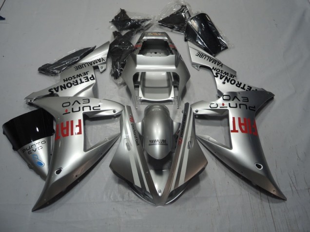 2002-2003 Silver Fiat Yamaha YZF R1 Replacement Fairings