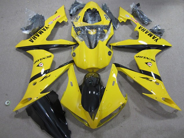 2004-2006 Yellow Dunlop Yamaha YZF R1 Motorcycle Fairing Kits 2004-2006 Yellow Dunlop Yamaha YZF R1 Motorcycle Fairing Kits