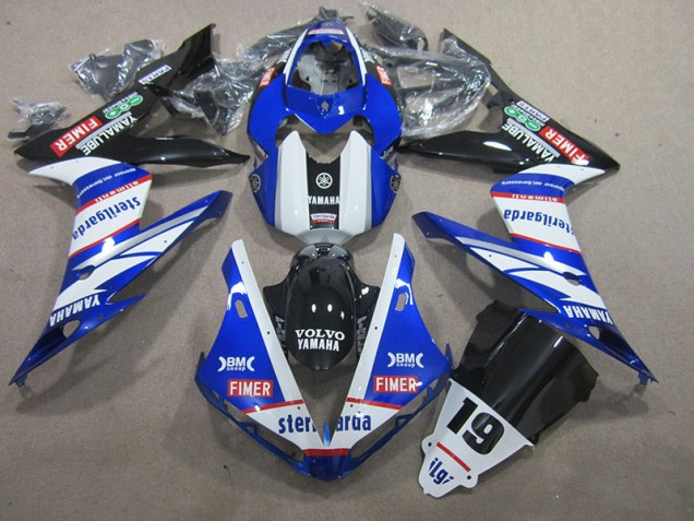 2004-2006 Blue White Volvo Sterilgarda 19 Yamaha YZF R1 Replacement Fairings 2004-2006 Blue White Volvo Sterilgarda 19 Yamaha YZF R1 Replacement Fairings
