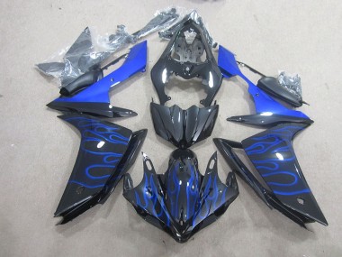 2007-2008 Black Blue Flame Yamaha YZF R1 Motorcycle Fairing