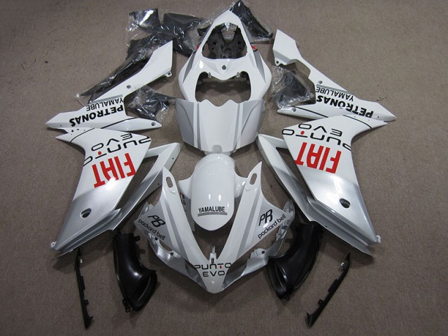 2007-2008 White Fiat Yamaha YZF R1 Bike Fairings 2007-2008 White Fiat Yamaha YZF R1 Bike Fairings