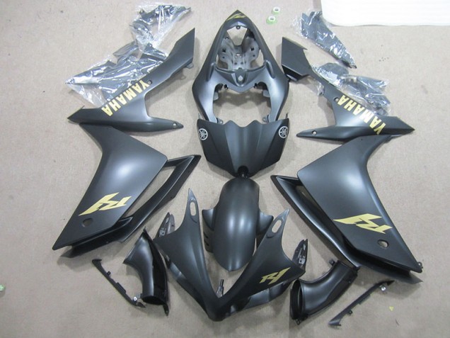 2007-2008 Black Gold Decal Yamaha YZF R1 Bike Fairing 2007-2008 Black Gold Decal Yamaha YZF R1 Bike Fairing