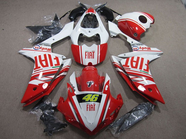 2007-2008 Red White Fiat 46 Yamaha YZF R1 Motor Bike Fairings 2007-2008 Red White Fiat 46 Yamaha YZF R1 Motor Bike Fairings