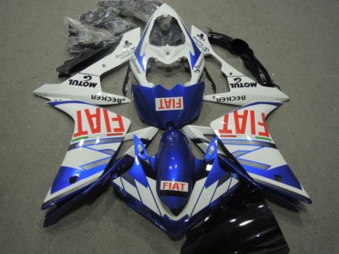 2007-2008 Blue White Red Fiat Yamaha YZF R1 Motorcycle Replacement Fairings