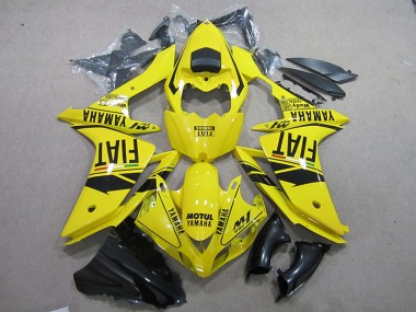 Abs 2007-2008 Yellow Black Motul Fiat Yamaha YZF R1 Motorcycle Fairing